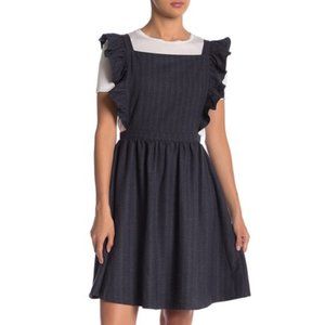 Abound Pinafore Crossback Pin Stripe Dress